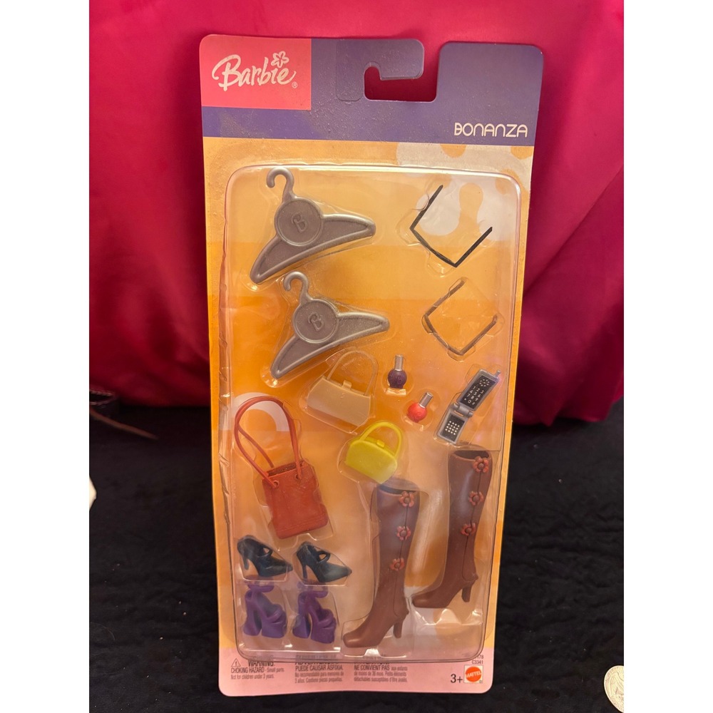 Vintage 2003 Barbie Bonanza Fashion Accessory Pack Mattel C3341 NIB Y2K Boots